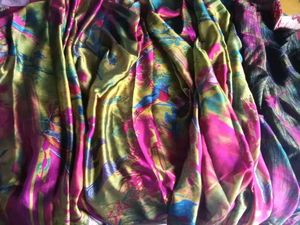 moss silk Colorful Printed Saree