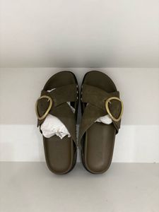 Zara Leather Buckle Flats