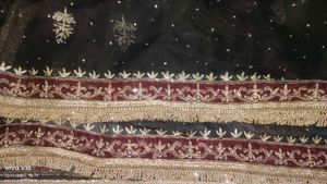full dabka hand work suit with dupatta and trouser