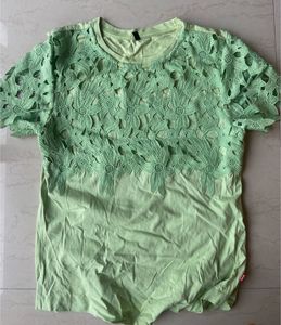 Green lace top