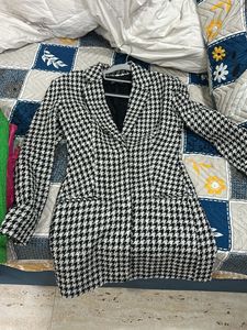 Houndstooth Blazer Dress