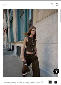 Brown Wide Leg Jeans