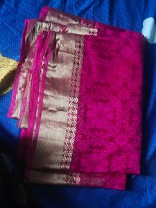 Pink Floral Saree