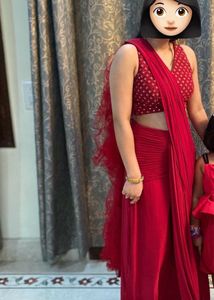 Elegant Maroon drape saree