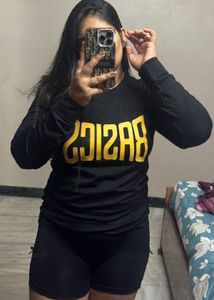 Basics Black Long Sleeve Tee