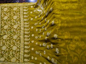 Mesmerising Pure Georgette Chikankari Saree