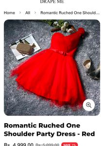 Elegant One-Shoulder Tulle Dress