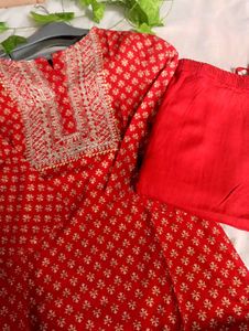 Red Kurta Set
