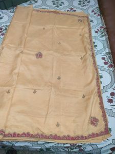Chandan Color Silk Blend Saree