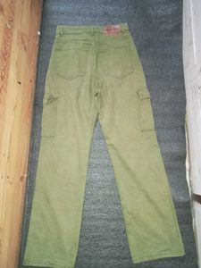 Mango Olive Green Jeans