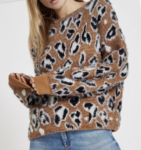 Animal Print Fuzzy Sweater