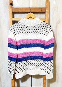 Striped Knit Sweater size-42