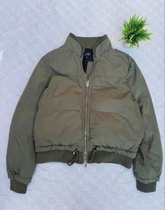 Topshop Olive Green Puffer Jacket
