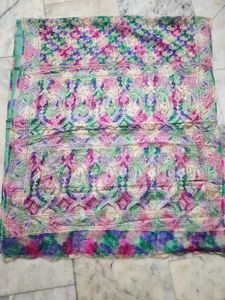 Vintage Floral Chiffon  Saree