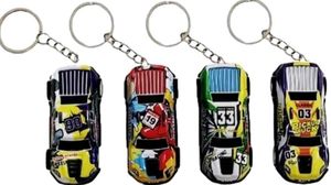 Vintage Race Car Keychains Pack Of 3