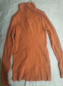 Orange Turtleneck blouse