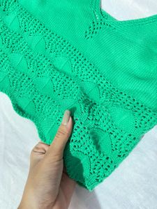 Prettiest Green Crochet Top🍓
