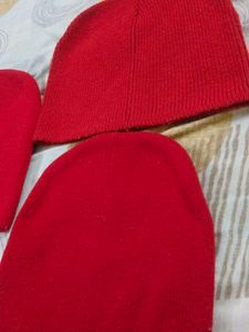 Stylish Red Beanie Cap - Warm &amp; Cozy