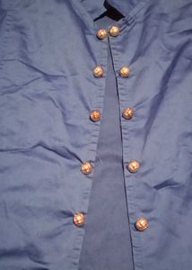 Blue Button-Up Shirt
