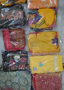 12 Sarees In Combo