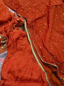 Rust Orange kurta Set