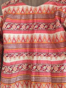 Indowestern Cold Shoulder Ethnic Dress