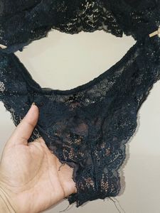Black Net Bra And Panty