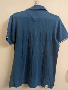 Ring Horses Blue Polo Shirt - Size Medium