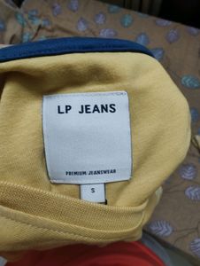 Louis Philippe Yellow Printed Tshirt Men