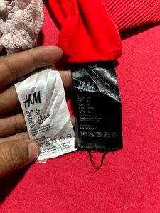 2-Piece Bra Combo (H&amp;M Red + Polka Net)