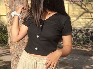 Black Crop Top