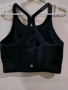 Urbanic Black Ribbed Sports Bra