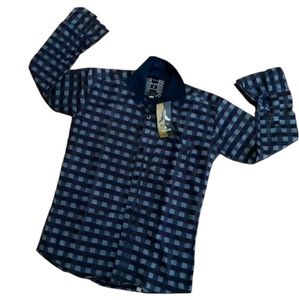 Long Cotton Check Shirt For Boys