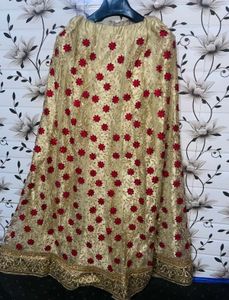 Red Sequin Lehenga Choli Set