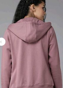 Roadster Womens Mauve Zip-Up Hoodie, M SIZE