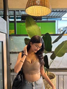 Cute Ribbed Crop Tank Top