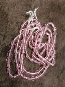 Vintage Pink Glass Seed Beads Set Of 3