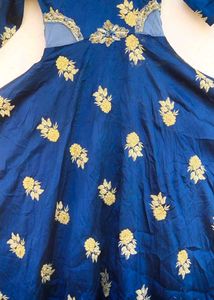 Girls Gown With Nyra Cut Sleeves