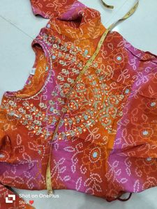 Bandhej Print Gawn Kurti