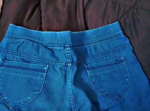 Pull On Denim Jeggings