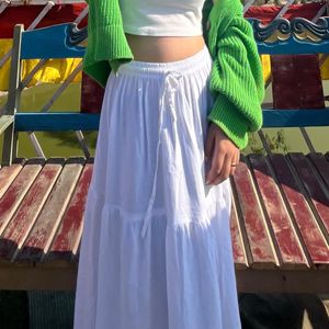 Pinteresty Long White Skirt