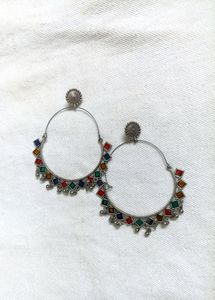 Multi Coloured Meena Chandballi Earring