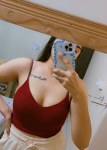 Beautiful Mehroon Crop Top