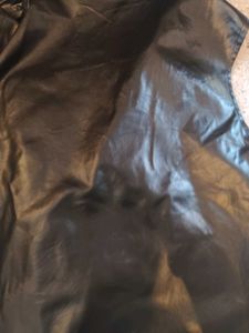 Chic Black faux leather Vest