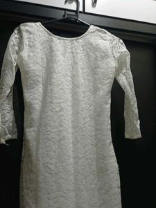 Elegant White Lace Dress