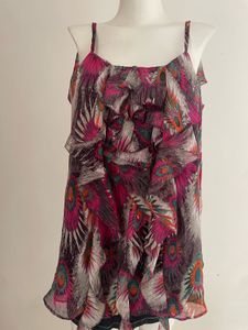 Colorful Ruffled Cami Top