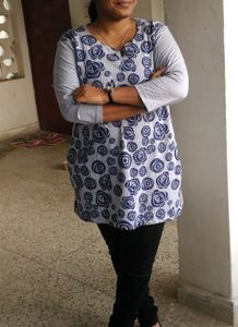 Grey Long Top