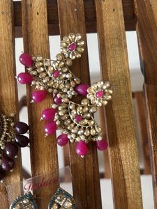 Colorful Fashion Earrings for ethnic wear set of 3