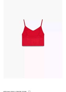 Red Seamless Crop Top