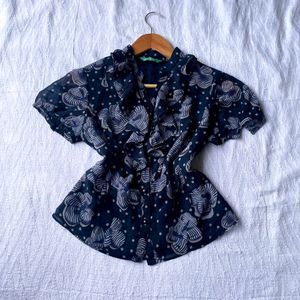Crocodile Cottagecore Frills Shirt